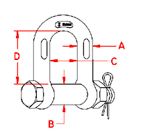 Bolt Chain Shackle Drawing