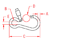 Open Out Slide Lock Clip Drawing
