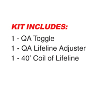 Quick Attach™ Lifeline Kit w out Gate Lifeline Adjuster