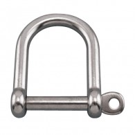 Wide D Shackle with Screw Pin - Grade 316 Stainless Steel S0114-0