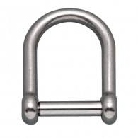 Wide D Shackle with No Snag Pin - Grade 316 Stainless Steel S0114-NS