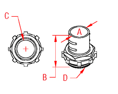Screw In Connector Drawing