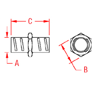 Screw In Coupling Drawing