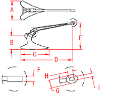 Stainless Steel Plow Anchor Drawing