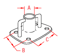 Stanchion Base Drawing