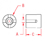 Cross Wire Clamp Surface Mount Drawing