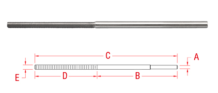 Hand Swage Extra Long Stud (S0731-HL)